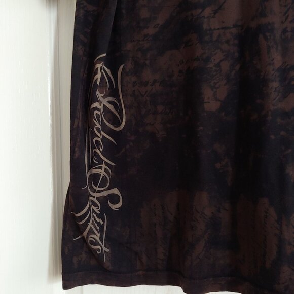 Saints By Affliction Garage Tattoo Grunge Biker Cross Angel Wings Men T-Shirt L - Picture 6 of 12